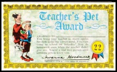 22 Teacher's Pet Award